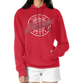 Tampa Bay Buccaneers G-III 4Her by Carl Banks Women's Pinstripe Circle Fleece Pullover Hoodie - Red online
