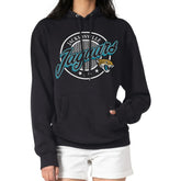 Jacksonville Jaguars G-III 4Her by Carl Banks Women's Pinstripe Circle Fleece Pullover Hoodie - Black on sale