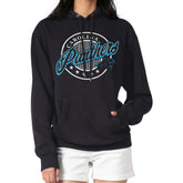 Carolina Panthers G-III 4Her by Carl Banks Women's Pinstripe Circle Fleece Pullover Hoodie - Black for sale