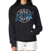 Detroit Lions G-III 4Her by Carl Banks Women's Pinstripe Circle Fleece Pullover Hoodie - Black on sale