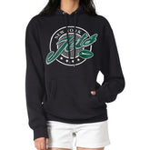 New York Jets G-III 4Her by Carl Banks Women's Pinstripe Circle Fleece Pullover Hoodie - Black discount