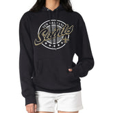 New Orleans Saints G-III 4Her by Carl Banks Women's Pinstripe Circle Fleece Pullover Hoodie - Black online