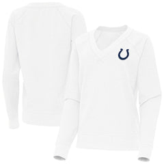 Indianapolis Colts Antigua Women's Varsity Tri-Blend V-Neck Long Sleeve T-Shirt - White sale