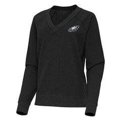 Philadelphia Eagles Antigua Women's Varsity Tri-Blend V-Neck Long Sleeve T-Shirt - Heather Black discount