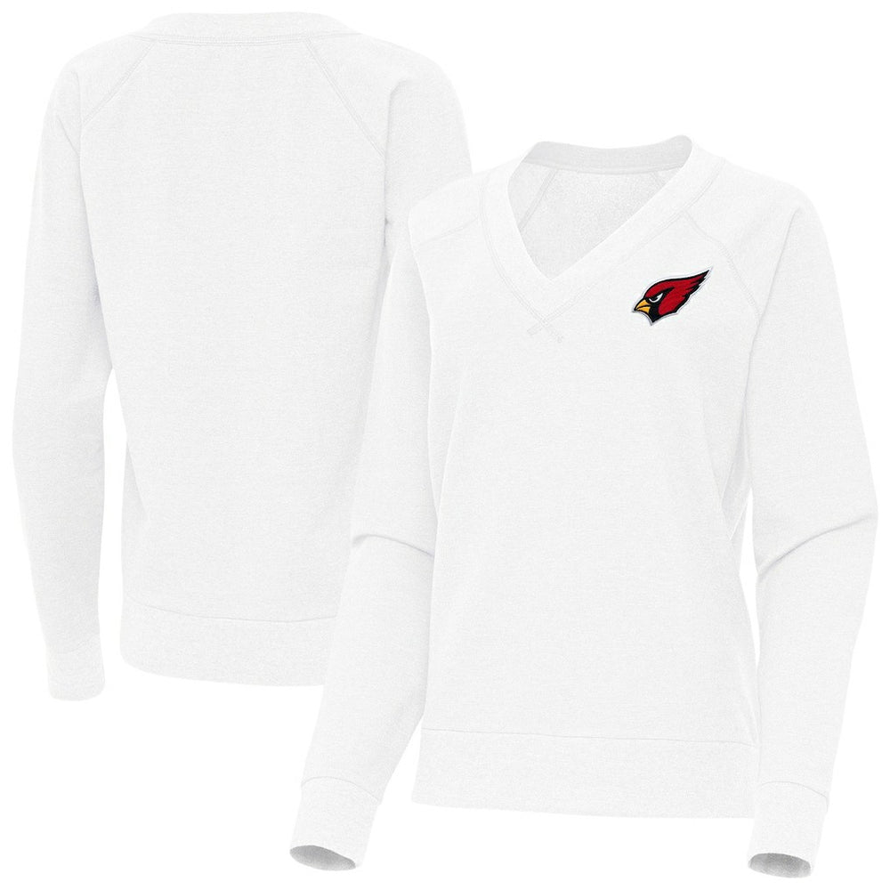 Arizona Cardinals Antigua Women's Varsity Tri-Blend V-Neck Long Sleeve T-Shirt - White discount