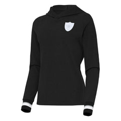 Las Vegas Raiders Antigua Women's Trek Raglan Pullover Hoodie - Black on sale