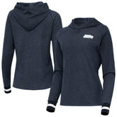 Seattle Seahawks Antigua Women's Trek Raglan Pullover Hoodie - Heather College Navy outlet