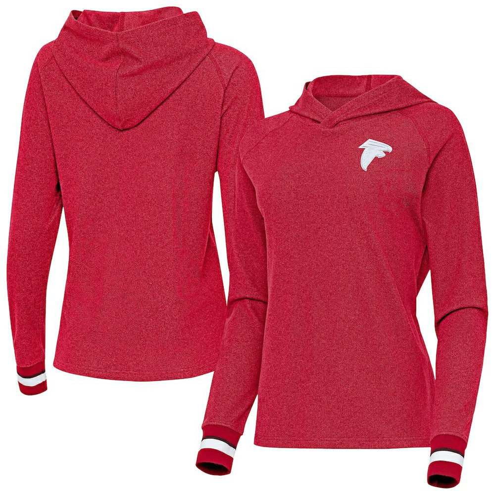 Atlanta Falcons Antigua Women's Trek Raglan Pullover Hoodie - Red sale