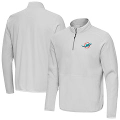 Miami Dolphins Antigua Step Up Quarter-Zip Pullover - Gray for sale