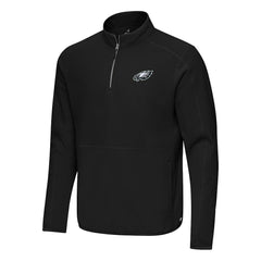 Philadelphia Eagles Antigua Step Up Quarter-Zip Pullover - Black sale