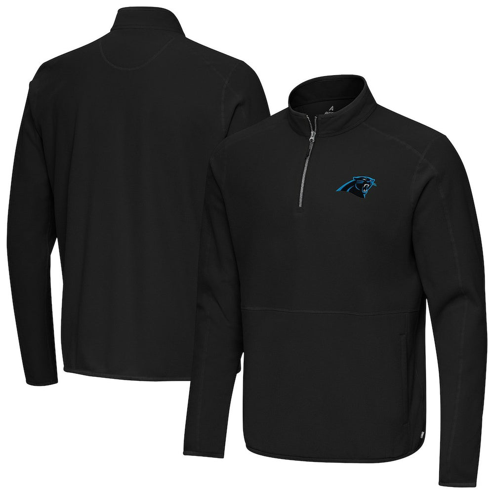 Carolina Panthers Antigua Step Up Quarter-Zip Pullover - Black sale