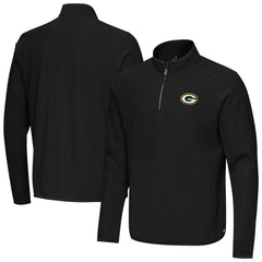 Green Bay Packers Antigua Step Up Quarter-Zip Pullover - Black sale