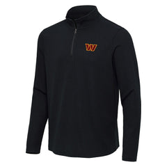 Washington Commanders Antigua Sync Tri-Blend Quarter-Zip Pullover - Heather Black sale