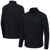Carolina Panthers Antigua Sync Tri-Blend Quarter-Zip Pullover - Heather Black discount