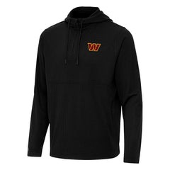 Washington Commanders Antigua Connected Quarter-Zip Pullover Hoodie - Black cheap