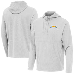 Los Angeles Chargers Antigua Connected Quarter-Zip Pullover Hoodie - Gray outlet