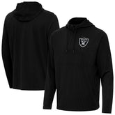 Las Vegas Raiders Antigua Connected Quarter-Zip Pullover Hoodie - Black sale