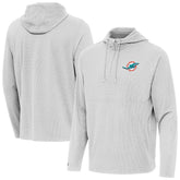 Miami Dolphins Antigua Connected Quarter-Zip Pullover Hoodie - Gray sale