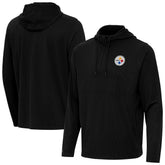 Pittsburgh Steelers Antigua Connected Quarter-Zip Pullover Hoodie - Black sale