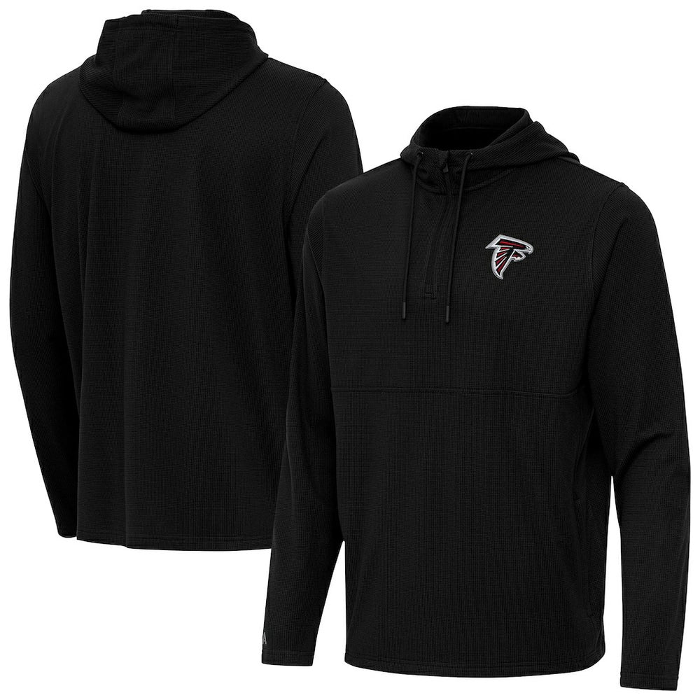 Atlanta Falcons Antigua Connected Quarter-Zip Pullover Hoodie - Black discount