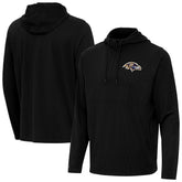 Baltimore Ravens Antigua Connected Quarter-Zip Pullover Hoodie - Black cheap