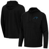 Carolina Panthers Antigua Connected Quarter-Zip Pullover Hoodie - Black discount