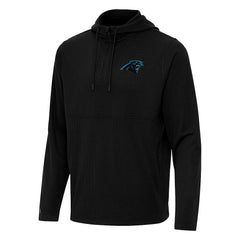 Carolina Panthers Antigua Connected Quarter-Zip Pullover Hoodie - Black discount