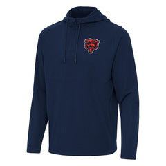 Chicago Bears Antigua Connected Quarter-Zip Pullover Hoodie - Navy outlet