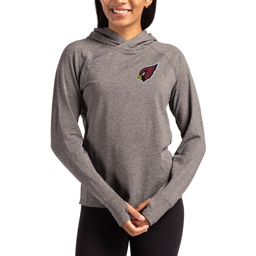 Arizona Cardinals Cutter & Buck Women's Primary Logo Adapt Knit Recycled Raglan Pullover Hoodie - Heather Charcoal online