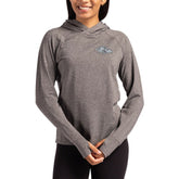 Baltimore Ravens Cutter & Buck Women's Tonal Logo Adapt Knit Recycled Raglan Pullover Hoodie - Heather Charcoal online