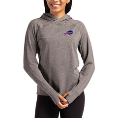 Buffalo Bills Cutter & Buck Women's Primary Logo Adapt Knit Recycled Raglan Pullover Hoodie - Heather Charcoal sale