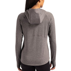 Kansas City Chiefs Cutter & Buck Women's Tonal Logo Adapt Knit Recycled Raglan Pullover Hoodie - Heather Charcoal for sale