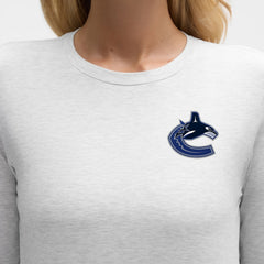 Vancouver Canucks lululemon Women's Love Long Sleeve T-Shirt Heathered Core Ultra Light Grey
