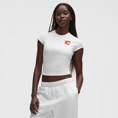 Calgary Flames lululemon Women's Baby T-Shirt White
