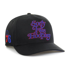 Philadelphia 76ers Brand Seen by '47 Sorry I Was Hooping Hitch Adjustable Hat - Black | 47 brand sale