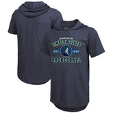 Minnesota Timberwolves Majestic Threads Tri-Blend Hoodie T-Shirt - Navy shop