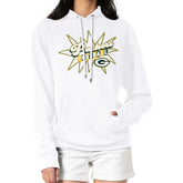 Green Bay Packers Starter Women's Drive-In Sign Pullover Hoodie - White cheap