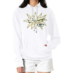 Green Bay Packers Starter Women's Drive-In Sign Pullover Hoodie - White cheap