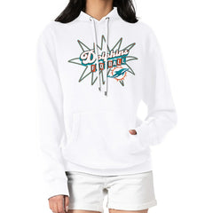 Miami Dolphins Starter Women's Drive-In Sign Pullover Hoodie - White sale