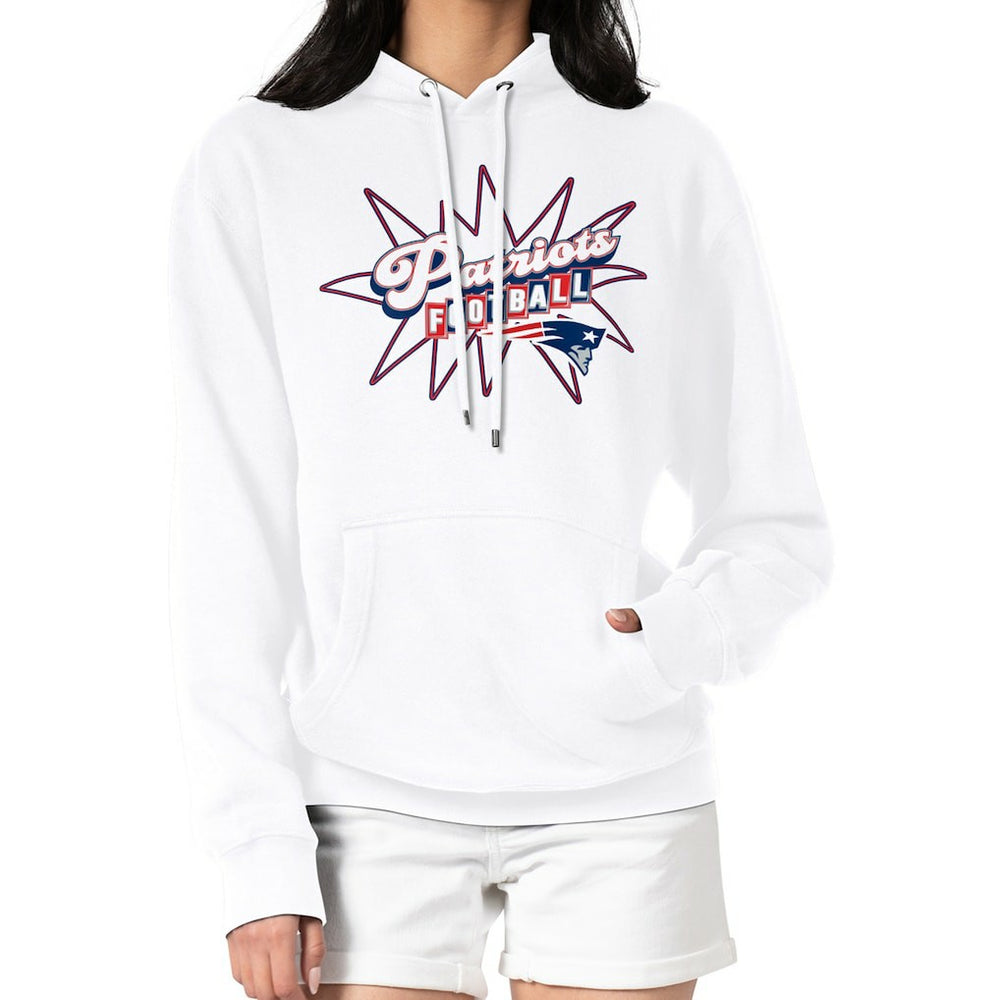 New England Patriots Starter Women's Drive-In Sign Pullover Hoodie - White online