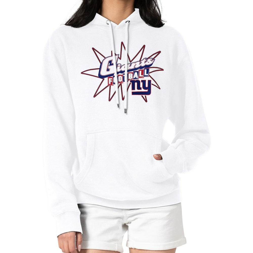 New York Giants Starter Women's Drive-In Sign Pullover Hoodie - White outlet