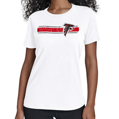 Atlanta Falcons Starter Women's Team Stripe T-Shirt - White discount