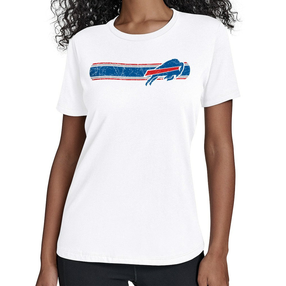 Buffalo Bills Starter Women's Team Stripe T-Shirt - White sale