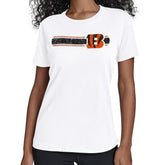 Cincinnati Bengals Starter Women's Team Stripe T-Shirt - White on sale