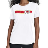 Kansas City Chiefs Starter Women's Team Stripe T-Shirt - White sale