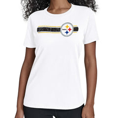 Pittsburgh Steelers Starter Women's Team Stripe T-Shirt - White online