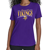 Minnesota Vikings Starter Women's Arch Stripe T-Shirt - Purple sale