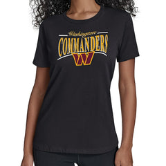 Washington Commanders Starter Women's Arch Stripe T-Shirt - Black sale
