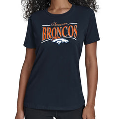 Denver Broncos Starter Women's Arch Stripe T-Shirt - Navy sale