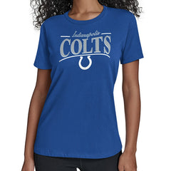 Indianapolis Colts Starter Women's Arch Stripe T-Shirt - Royal on sale
